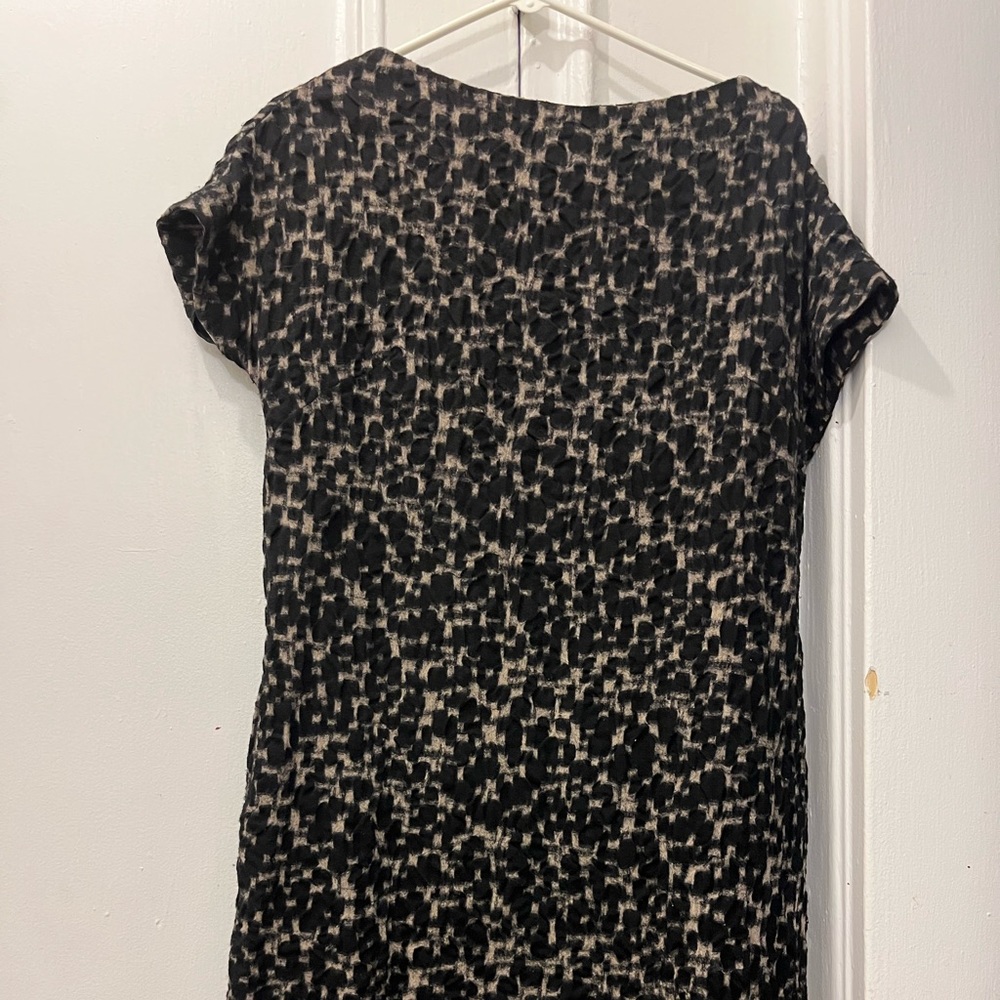 Walter Voulaz boiled wool black and grey sheath dress 40